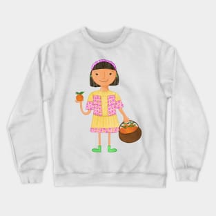 Orange girl Crewneck Sweatshirt